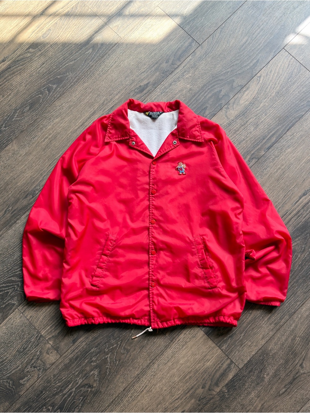 Nebraska Cornhuskers Men’s Medium Nylon Coach Jacket Herbie Husker Vintage 80s